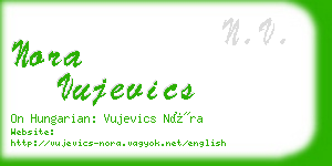 nora vujevics business card